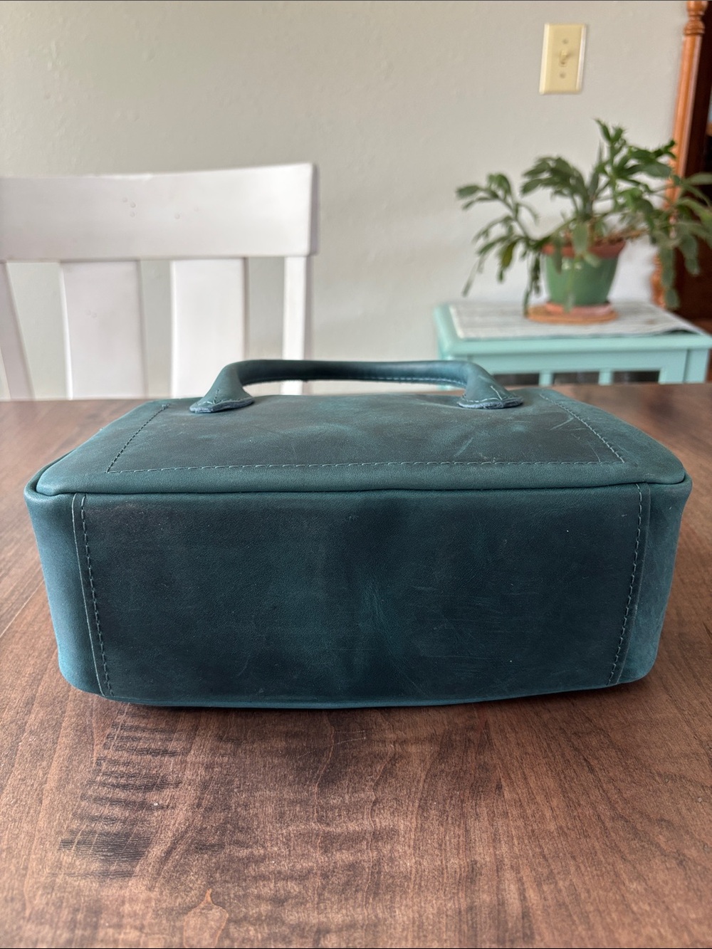 Portland Leather large Grace bag in Westward blue. Like new - Picture 3 of 5